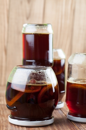 Jars with healthy, freshly made dandelion syrup â alternative medicine for cough, cold or fluの写真素材