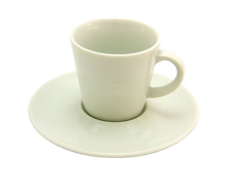 White coffee-cup on a white backgroundの写真素材