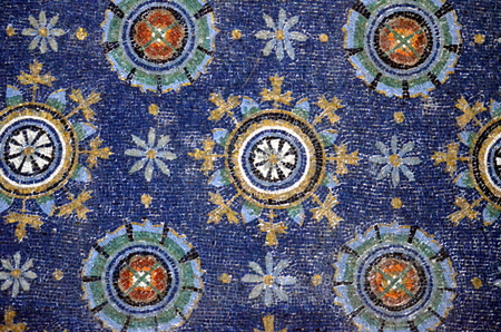 Ravenna, Italy - 18 AUGUST, 2015 to 1500 years old Byzantine mosaics from the UNESCO listed basilica...