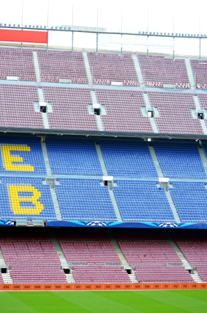 CAMP NOU, BARCELONA, SPAIN  MAY 4, 2015 view of the Camp Nou in Barcelona before an important match...