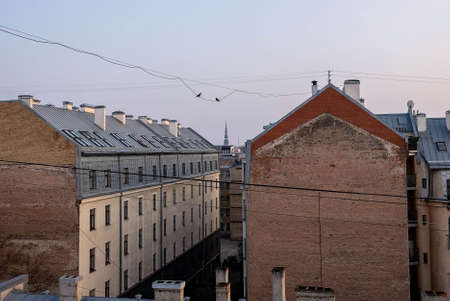 Beautiful Riga city view. Old district of the town.の写真素材