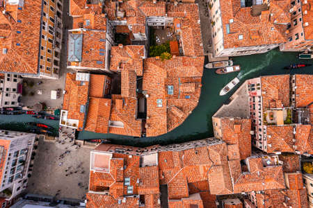 Aerial view of iconic San Marco squareの写真素材