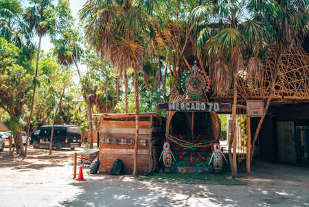 Entrance to the Mercado 70, a famous discotheque or night clubのeditorial素材