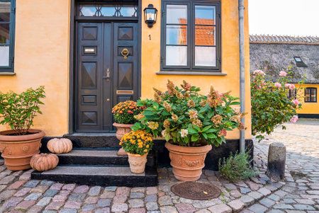 Beautiful and charming medieval old town centre of the medieval French village.