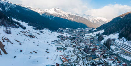 Ski resort town of St. Anton am Arlberg in Austria