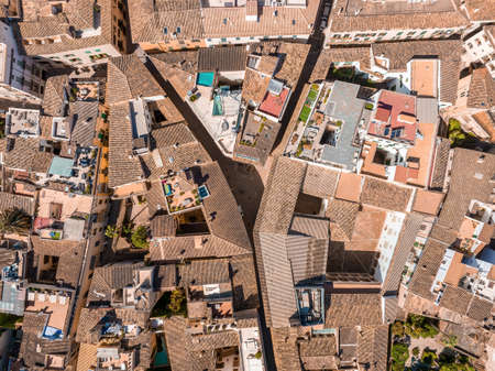 Aerial view of the capital of Mallorca - Palma de Mallorca in Spain.