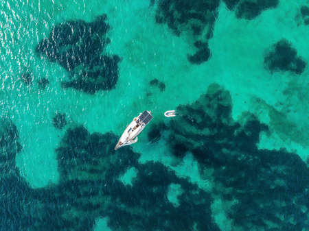 Beautiful bay with sailing boats yacht, Mallorca island, Spain.