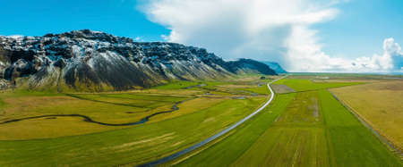 Beautiful Icelandic nature during summer time and sunny weather.の写真素材