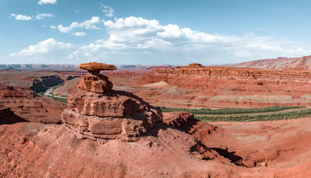 Panoramic image of a lonely, seemingly endless road in the desert of Southern Arizona.の写真素材