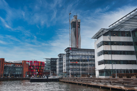 Colourful modern architecture of the Chalmers technical universityの写真素材