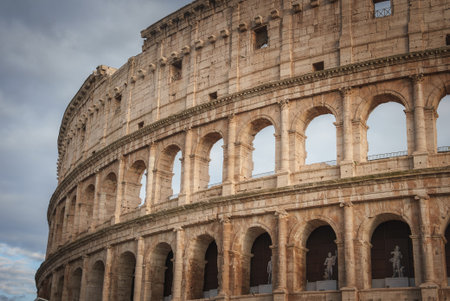 Colosseum, Rome Iconic Architecture in Dramatic Daylight