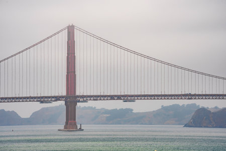 Golden Gate Bridge majestically spans San Francisco Bay