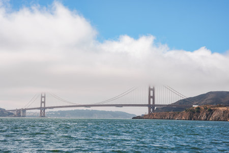 Golden Gate Bridge in San Francisco, California late morning view