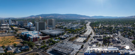 Aerial View of Reno, Nevadaの写真素材