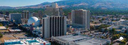 Aerial View of Reno Cityscapeの写真素材