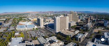Aerial View of Reno, Nevadaの写真素材