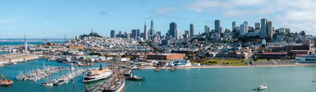 Aerial View of San Francisco Skylineの写真素材