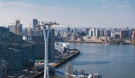 Aerial View of London with Urban Skylineの写真素材
