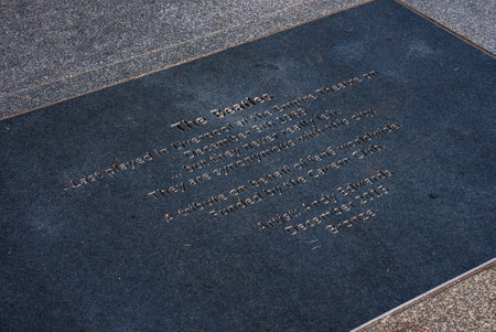 Bronze Plaque Commemorating The Beatles in Liverpool, Englandの写真素材
