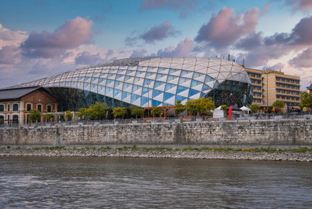 Balna Budapest and Danube River with Trees and Promenade