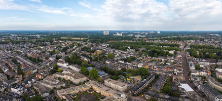 Aerial View of Utrecht Cityscape with Historic and Modern Architectureの写真素材