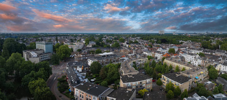 Aerial View of Utrecht with Modern and Traditional Architectureの写真素材