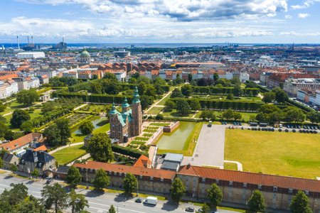 Aerial View of Copenhagen Cityscape, Denmarkの写真素材