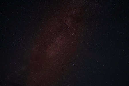 Star Filled Night Sky with Milky Way in Nevada Desertの写真素材