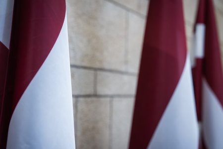 Close-up view of the flag.の写真素材