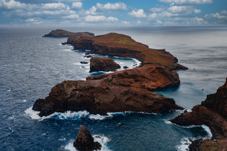 Ponta de Sao Lourenco cliffs and islets on Madeira Island, Portugal