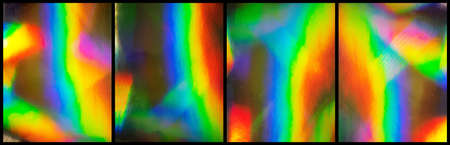 Iridescent texture pack Holographic foil backgroundsの写真素材