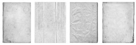 Old paper texture pack vintage page scans grit grain overlayの写真素材