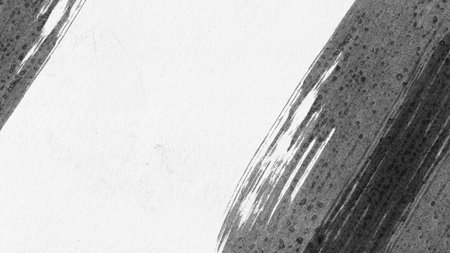 black and white abstract watercolor painting on paper texture can use as backgroundの写真素材