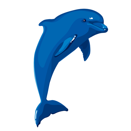 Vector Blue Dolphin Jumpingのイラスト素材