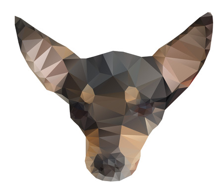 Polygonal abstract dog avatar designのイラスト素材