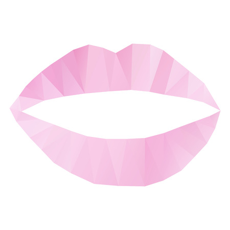 Geometric abstract lips iconのイラスト素材