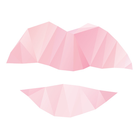Geometric abstract lips iconのイラスト素材