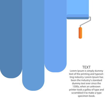Paint roller banner template with brush strokes and free space for advert text.のイラスト素材