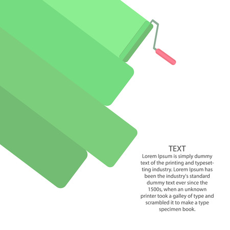 Paint roller banner template with brush strokes and free space for advert text.のイラスト素材