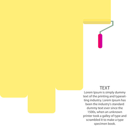 Paint roller banner template with brush strokes and free space for advert text.のイラスト素材