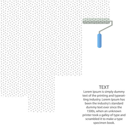 Paint roller banner template with brush strokes and free space for advert text.のイラスト素材