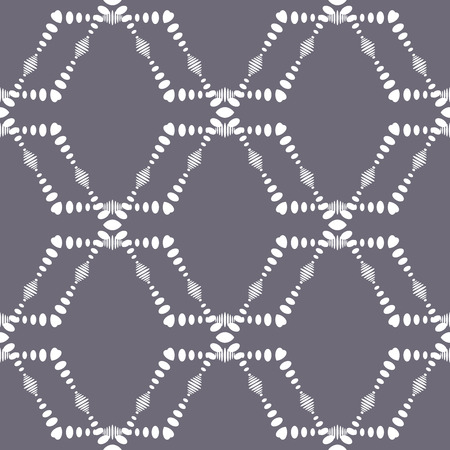 Purple background and white dotted rhombuses.のイラスト素材