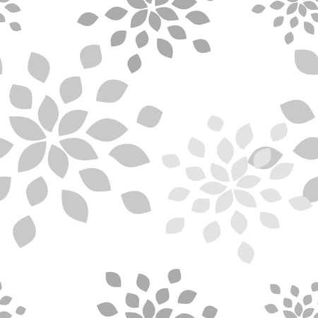 Stylized flower seamless pattern. Petals white textile fabric design.のイラスト素材