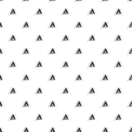 Brush stroke seamless vector pattern. Black and white abstract geometric brushed triangles background.のイラスト素材