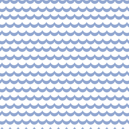 Geometric seamless pattern in color of the year 2016. Abstract simple line ocean waves design. Serenity violet colors.のイラスト素材