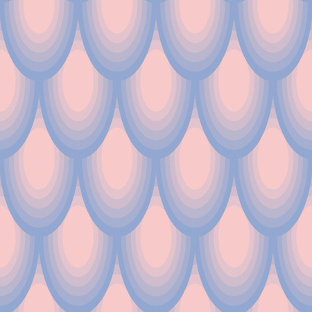 Geometric circle seamless pattern in color of the year 2016. Abstract simple color transition from rose to violet colors.のイラスト素材