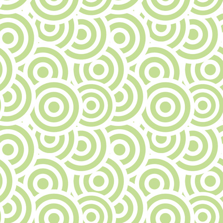 Japanese wave oriental seamless pattern. Asian style pattern with green geometric shapes.のイラスト素材