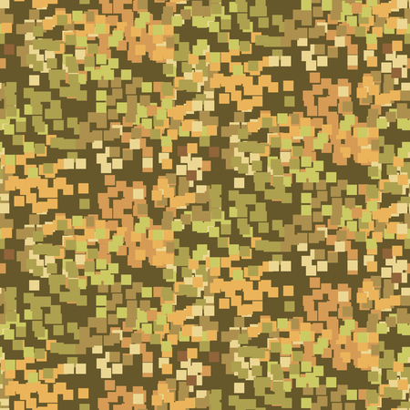 Pixelated sand camouflage seamless vector pattern. Khaki brown color abstract pixels.のイラスト素材