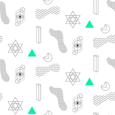 Abstract shapes seamless vector pattern.のイラスト素材