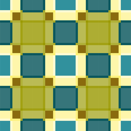 Geometric greenery plaid seamless pattern.